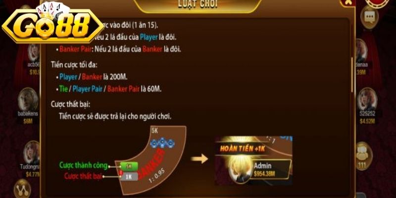Hướng dẫn cách chơi Baccarat Go88 chi tiết cho tân thủ