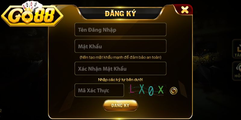 Hướng dẫn thao tác đăng ký Go88 cực kỳ đơn giản