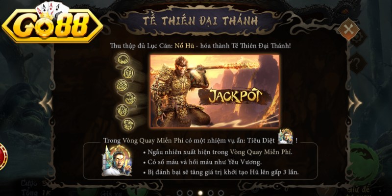 Jackpot khi quay được biểu tượng tề thiên đại thánh
